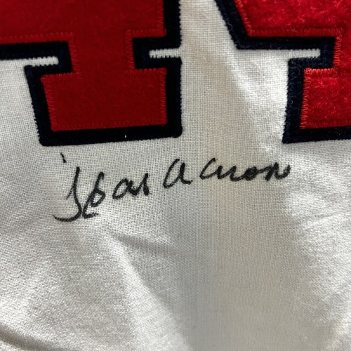Hank Aaron Signed Atlanta Braves Mitchell & Ness Authentic Jersey AUTO JSA LOA - Picture 3 of 9