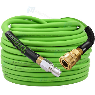 High Pressure Washer Hose 25/50/100' 3600PSI 3/8'' QC Power Washer Extension Tube