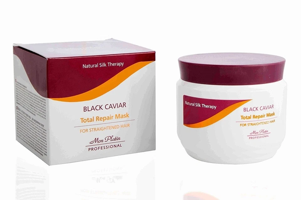 Mascarilla Reparadora Total Caviar Negro Profesional Mon Platin Cabello Alisado 500 ml Foto 2 de 3