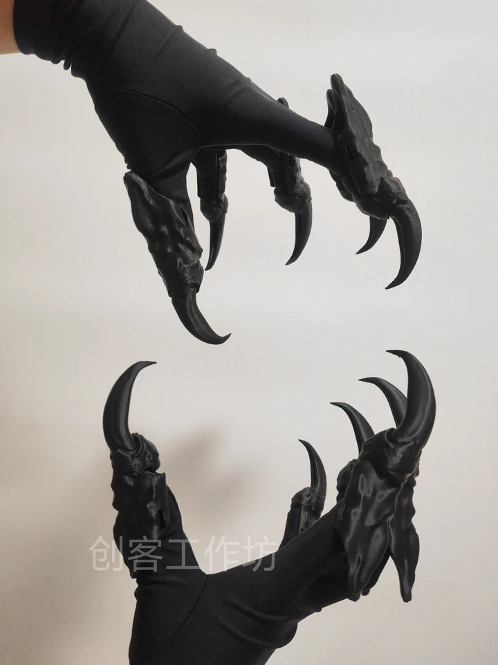 Dragon Claw Cosplay Props Wearable Realistic Nail Talon Halloween Party Unisex - Image 2 of 4