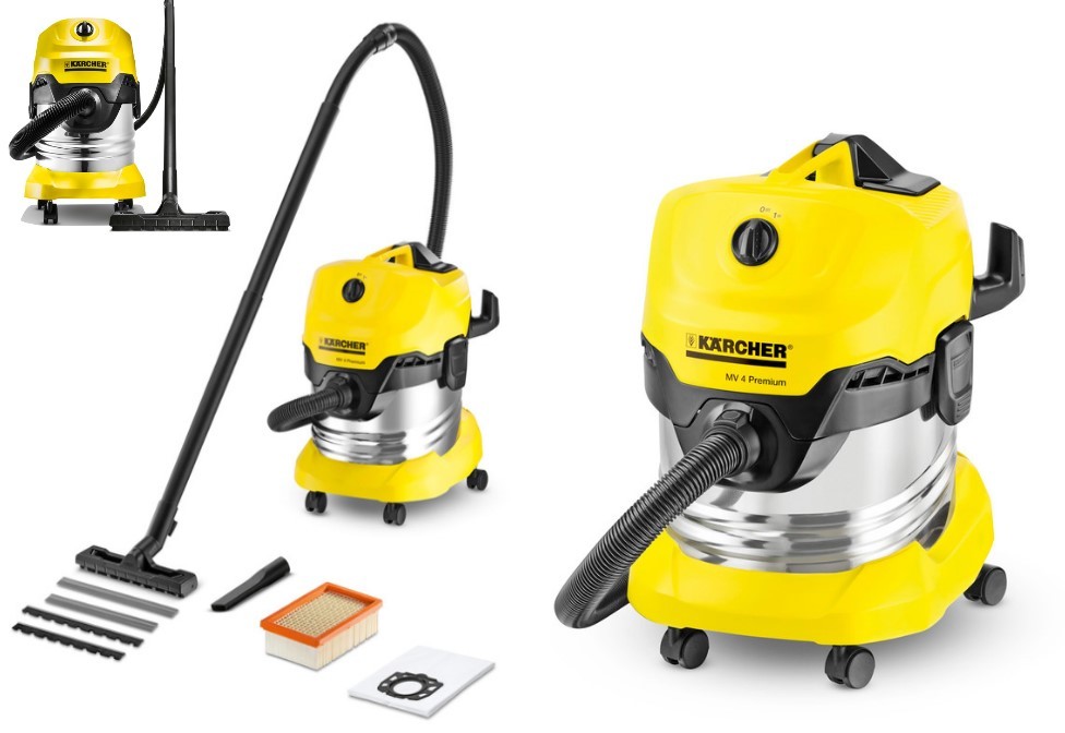 Karcher 1000W 20L WD4 Premium Wet and Dry Vacuum Cleaner locking