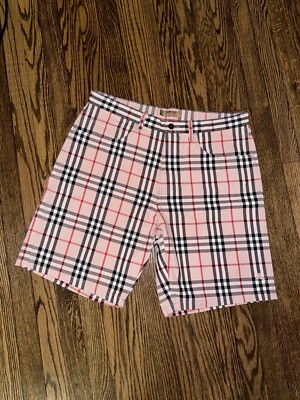 Supreme Burberry Pink Plaid Denim Jean Short Size 34 SS22 | eBay