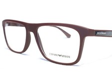 NEW Emporio Armani EA3117 5606 Mens Bordeaux Carbon Fiber Eyeglasses Frames 55mm
