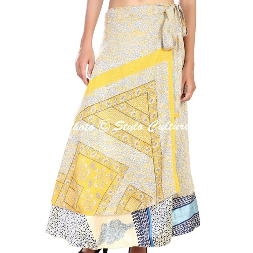 Printed Long Skirt Wrap Around Sarong Women Gypsy Hippie Maxi Lot 20 Pcs - Picture 5 of 8