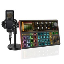 K300 Sound Effects Board Set, LED Light Voice Changer Sound Card with Multipl...