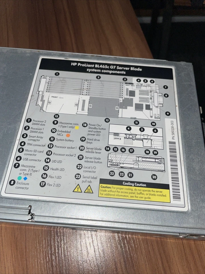 HP ProLiant BL465c G7 Blade Server 2 x AMD Opteron 12-Core 6176 146GB RAM P410i - Image 3 of 4