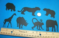 14 ZOO ANIMALS paper die cut embellishment card making scrapbook ..