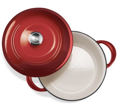 Tramontina, Enameled Cast Iron 7-Quart Covered Round Dutch Oven (Choose  Color)