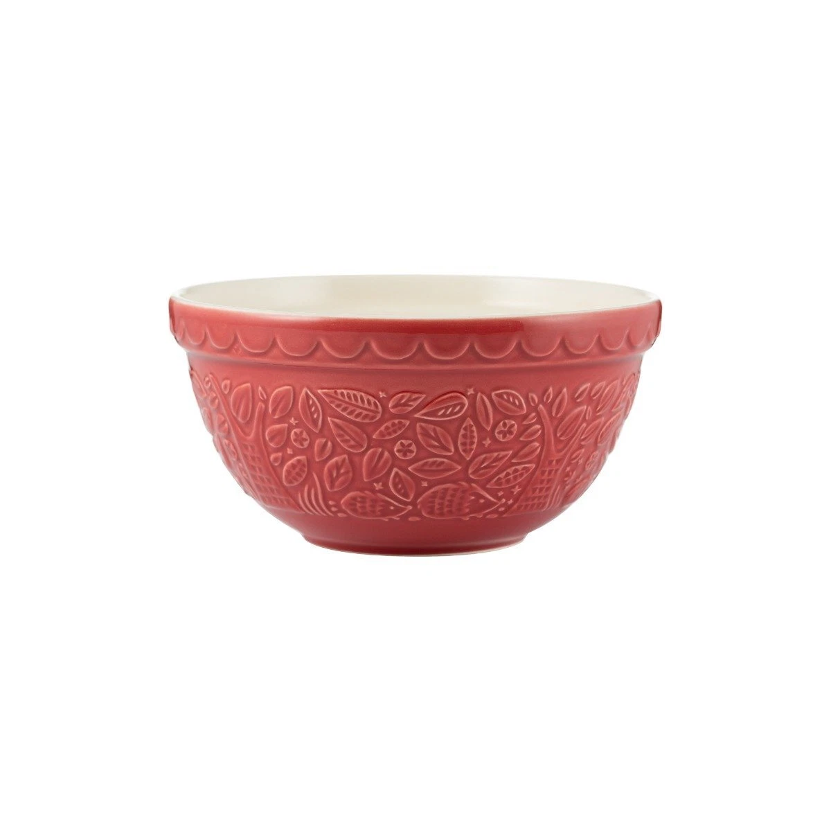 Mason Cash In the Forest S30 (1.25 Qt) Embossed Mixing Bowl | Hedgehog (Red)