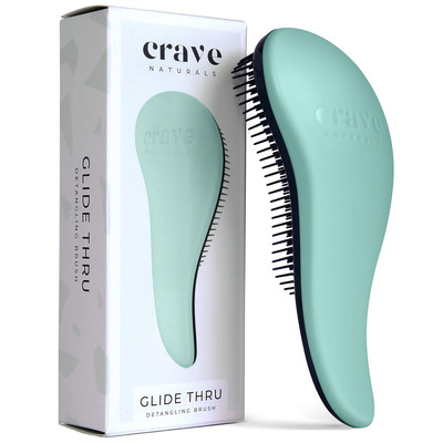 Glide Thru Detangling Brush by  - Tangle-Free Hairbrush for Curly and Straight H