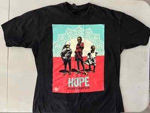Obey Hope for Darfur XL T-shirt genocide ethnic Africa peace war cause protest