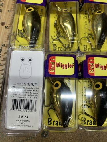6PC Brad's Wiggler 3/8oz Gold Black Back BW-58 - Picture 4 of 5