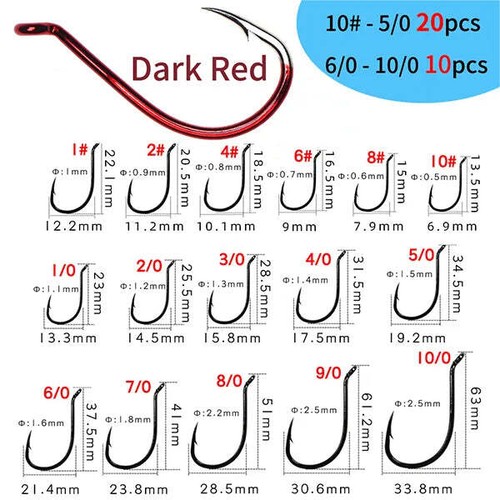 10-10/0 Luminous Octopus circle hooks UV glowing Fishing Hook - Picture 10 of 14