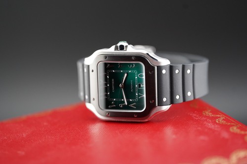 Cartier Santos Large Green Arabic Dial WSSA0055 limited Middle East Edition - Picture 5 of 16