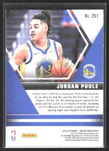 Jordan Poole 2019 Panini Mosaic Rookie Card 261 EBay