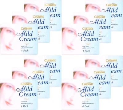 Cussons Mild Cream Bar Soap, 4 x 90g x 12