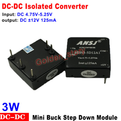 Mini DC-DC Isolated Converter Boost Step Up Volt  Power Module 5V to ±12V 125mA