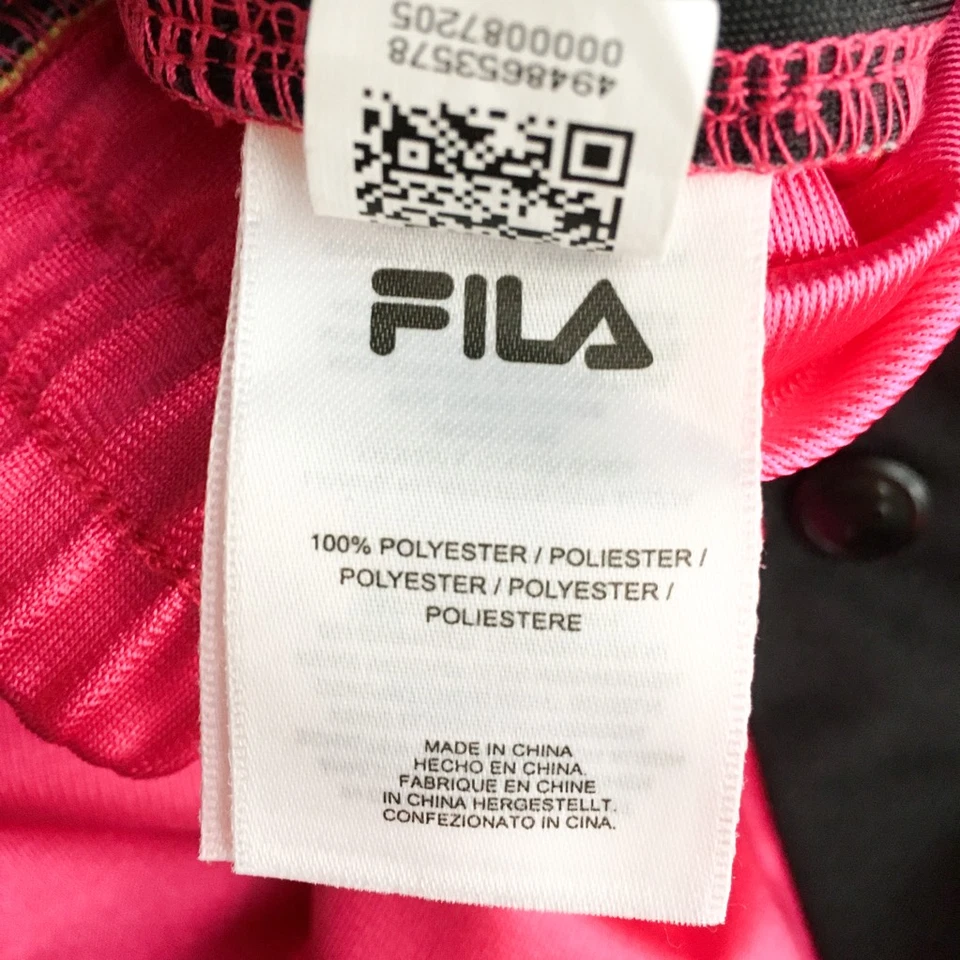 Maxi Falda Fila Farina Tear Away Rosa Caliente Negra Prendas de Calle Laterales a Presión M Foto 4 de 4