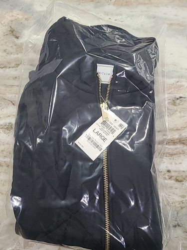 Charter Club Quilted Vest Women's Large Black Collared New With Tags - Picture 8 of 8