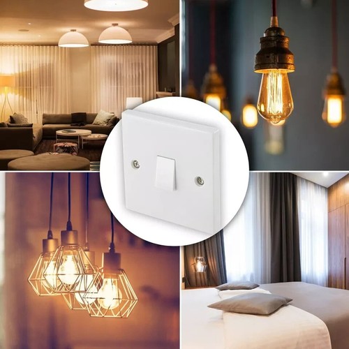 Light Switch 1 /2 Way 1 / 2 Gang 1G Single Twin Triple White Plastic Wall Switch - 第 8/12 張圖片