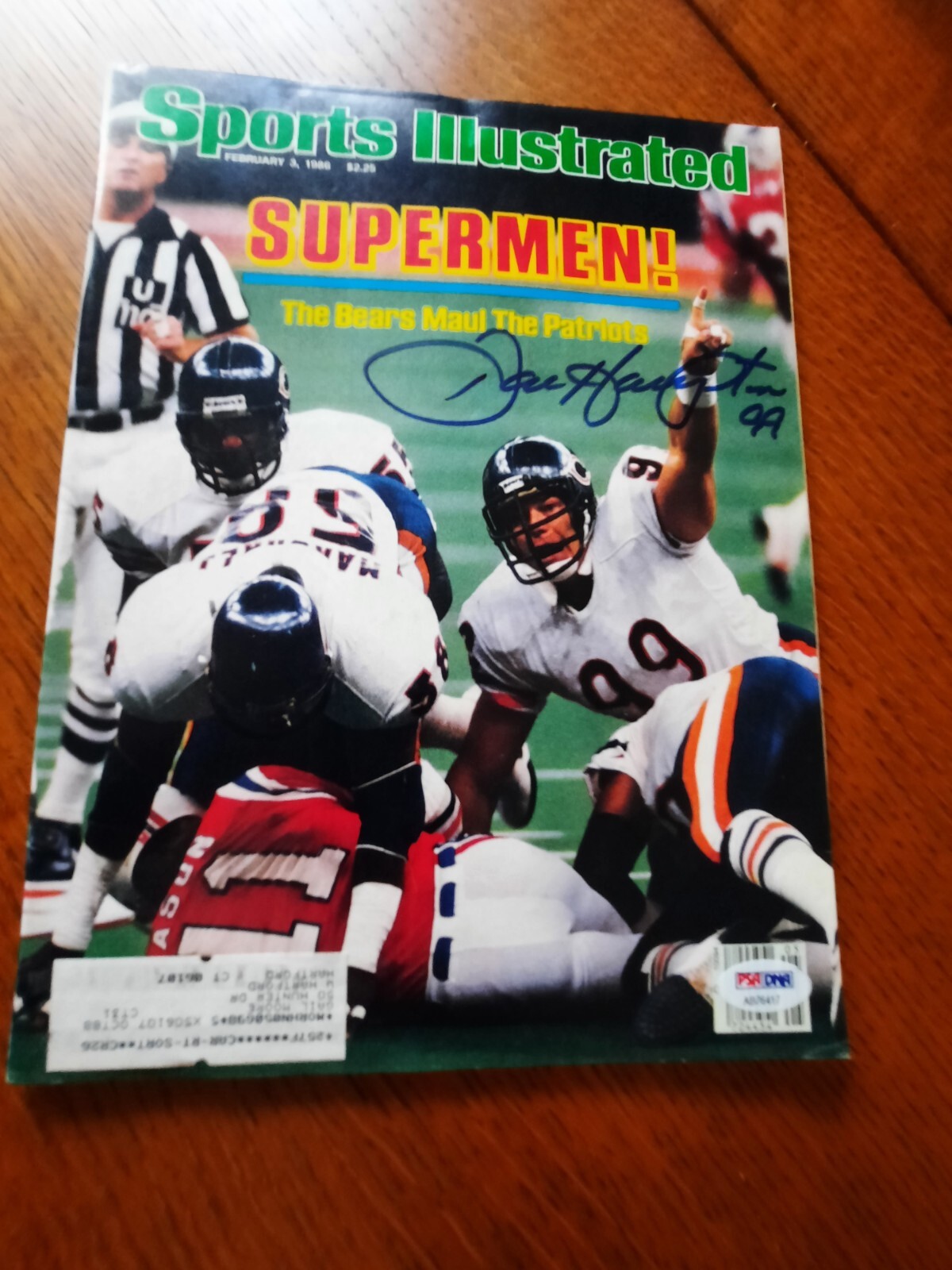 Dan Hampton Autographed Signed autograph PSA 