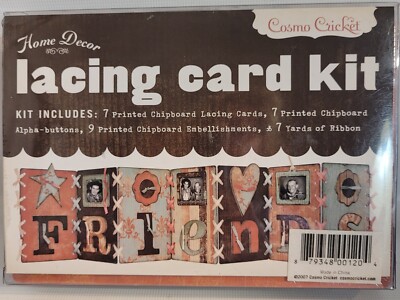 Cosmo Cricket Lacing Card Kit ''Friends'' ~ Home Decor