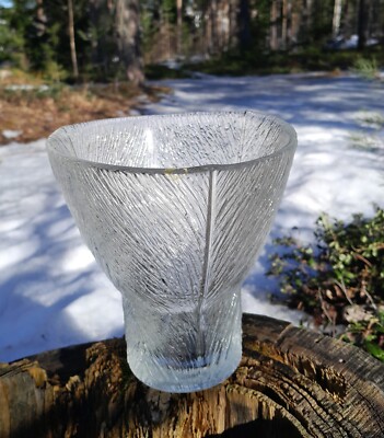 Iittala, Finland, Valto Kokko, vase ''Tuuli'', glass, vintage.