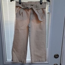 GIRL'S WONDER NATION WIDE LEG STRETCH WAIST TAN JEANS SIZE LARGE 10-12