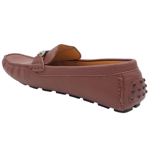 Mio Marino Men Braided Band Moc Toe Horse Bit Driving Loafers Size US 10 Brown - Picture 3 of 5