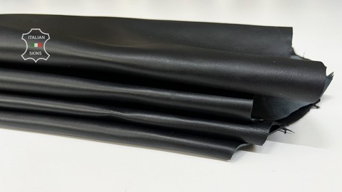 BLACK Thick Italian Lambskin Lamb leather Bookbinding 2 skins 15sqf 1.1mm #B7067 - Picture 7 of 7