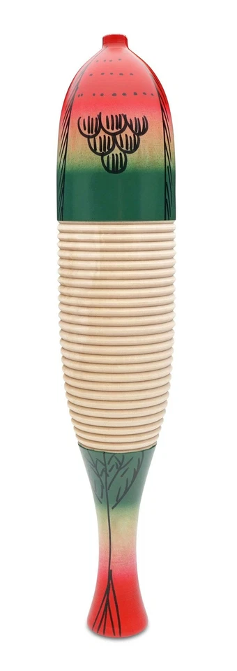 XDrum Percussion Mexican Guiro Ratschgurke Fisch Flaschenkürbis Holz handbemalt - Bild 3 von 4