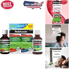 Maximum Strength Cough Chest Congestion DM Nighttime Relief Berry Flavor