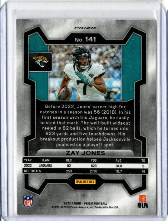 2023 Panini Prizm Zay Jones Orange Lazer Prizm # 141