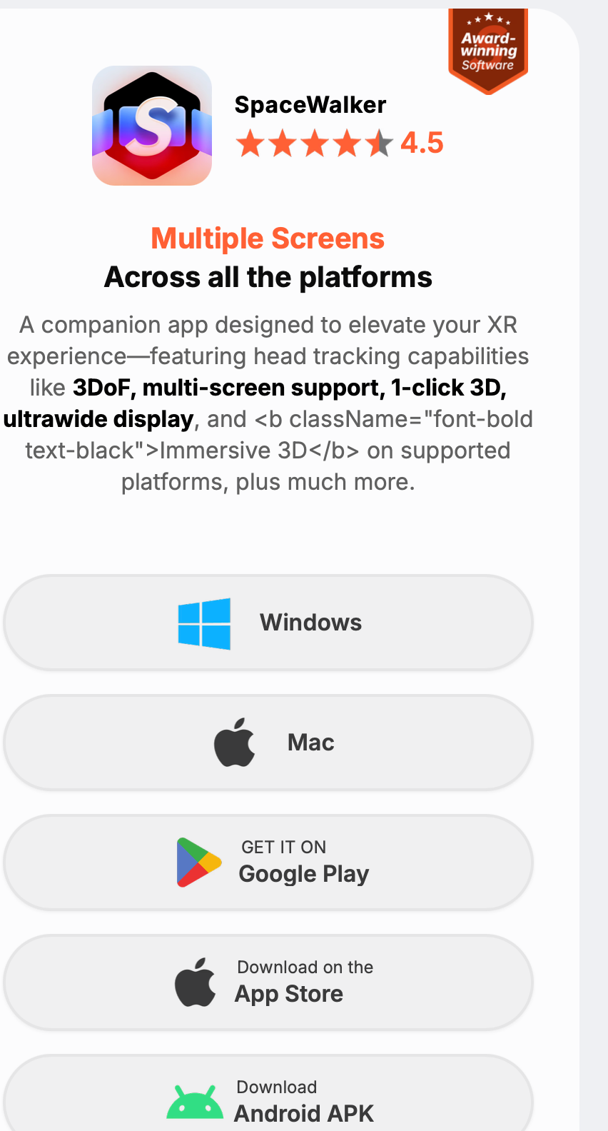 Viture pro xr glasses compatible with most usb c device virtual display