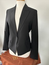Theory Treeca 2 Black Wool Blend Blazer Size 10
