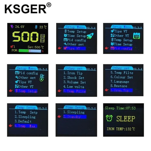 KSGER T12 STM32 Welding Soldering Iron Station OLED LED Quick Heating - Picture 8 of 24