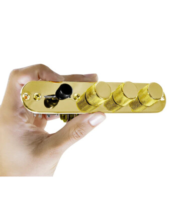 920D Loaded Pre-Wired 3-Way Control Plate Nashville forTele Guitars - Gold