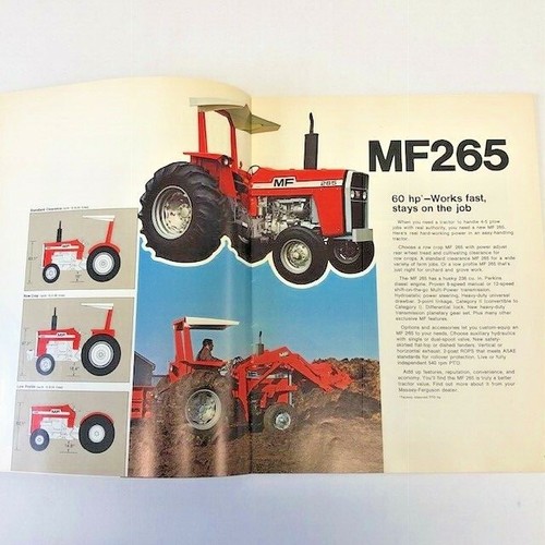 Massey Ferguson 255 265 275 Tractors and Big Row Crop Tractors Brochures - Picture 2 of 5