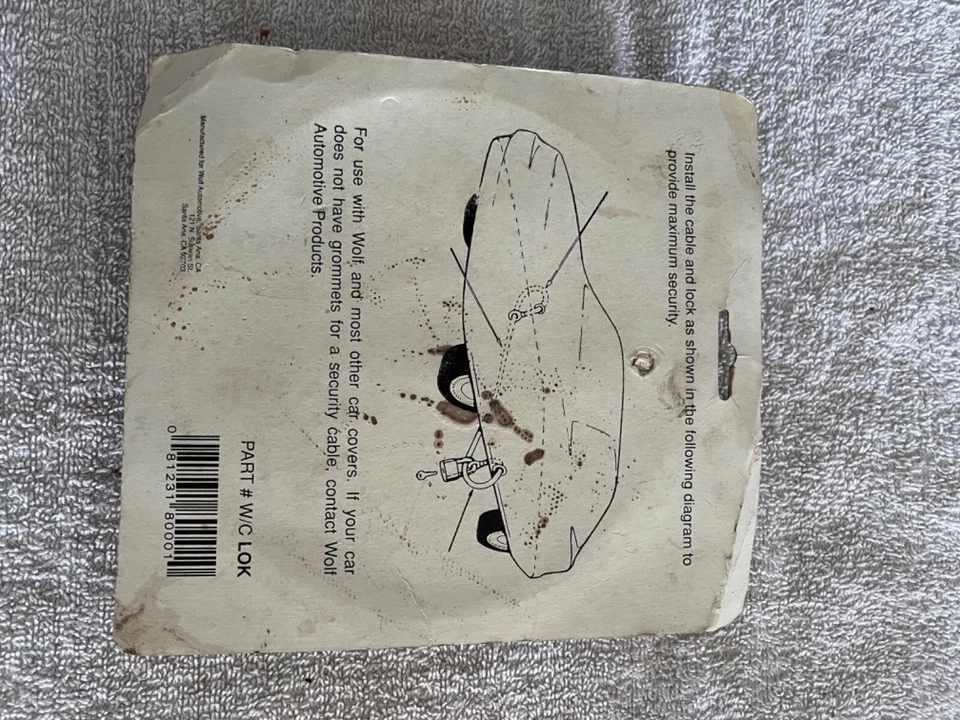 wolf car cover lock - Image 2 of 2