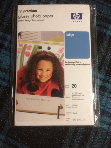 HP Premium Glossy Photo Paper inkjet 4" x 6" - 20 Sheets 9mil- Sealed