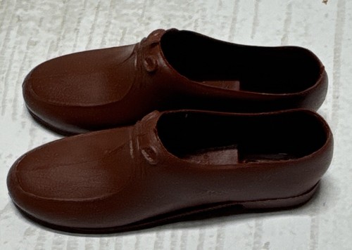VINTAGE KEN DOLL HONG KONG BRAUNE HALBSCHUHE SCHUHE - Bild 2 von 4