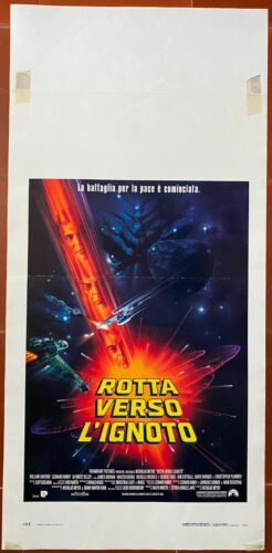 Affiche Italienne STAR TREK VI TERRE INCONNUE Nicholas Meyer 33x70cm - Afbeelding 1 van 1