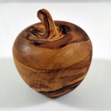 Handgefertigte Utensiliendose aus Olivenholz, ca. 11 cm Höhe, 10 cm Durchmesser