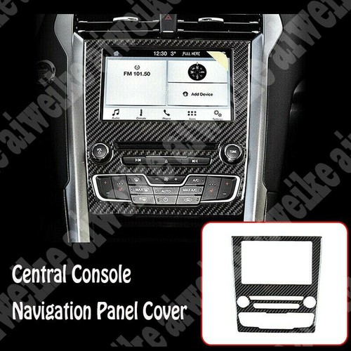 For Mondeo Fusion 2013-2022 Carbon Fiber Central Console Navigation Panel Cover - Picture 5 of 7