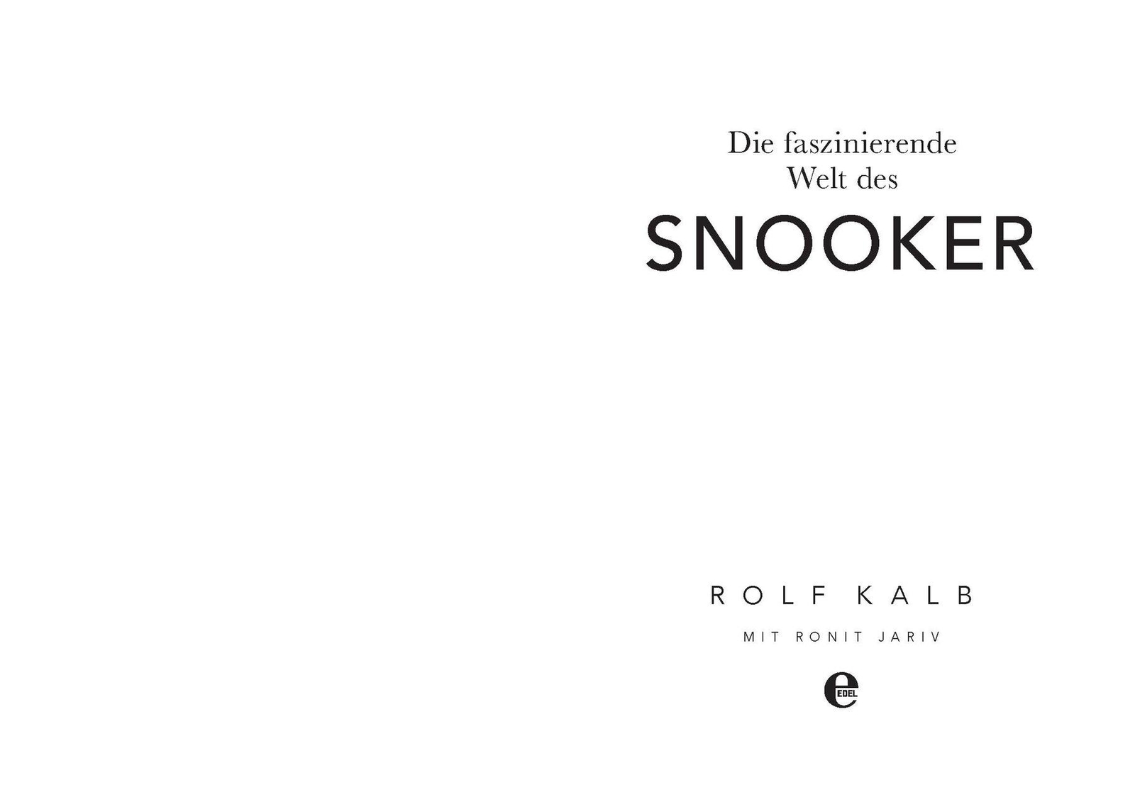 Thumbnail - Die Faszinierende Welt Des Snooker Rolf Kalb