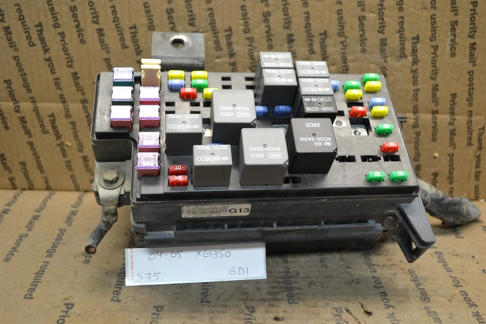 Hyundai XG350 2004 2005 caja de fusibles conexión OEM 9122039521 módulo 575-6D1 Foto 3 de 3