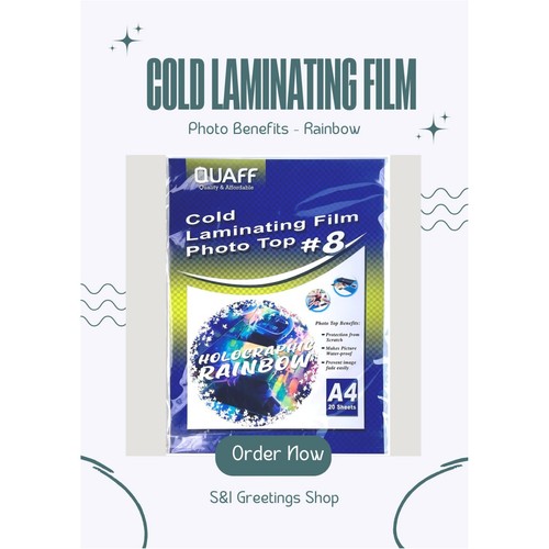 Cold Laminating Film A4 / Glossy / Matte / 3D / Leather / Glitter /Rainbow - Picture 5 of 7