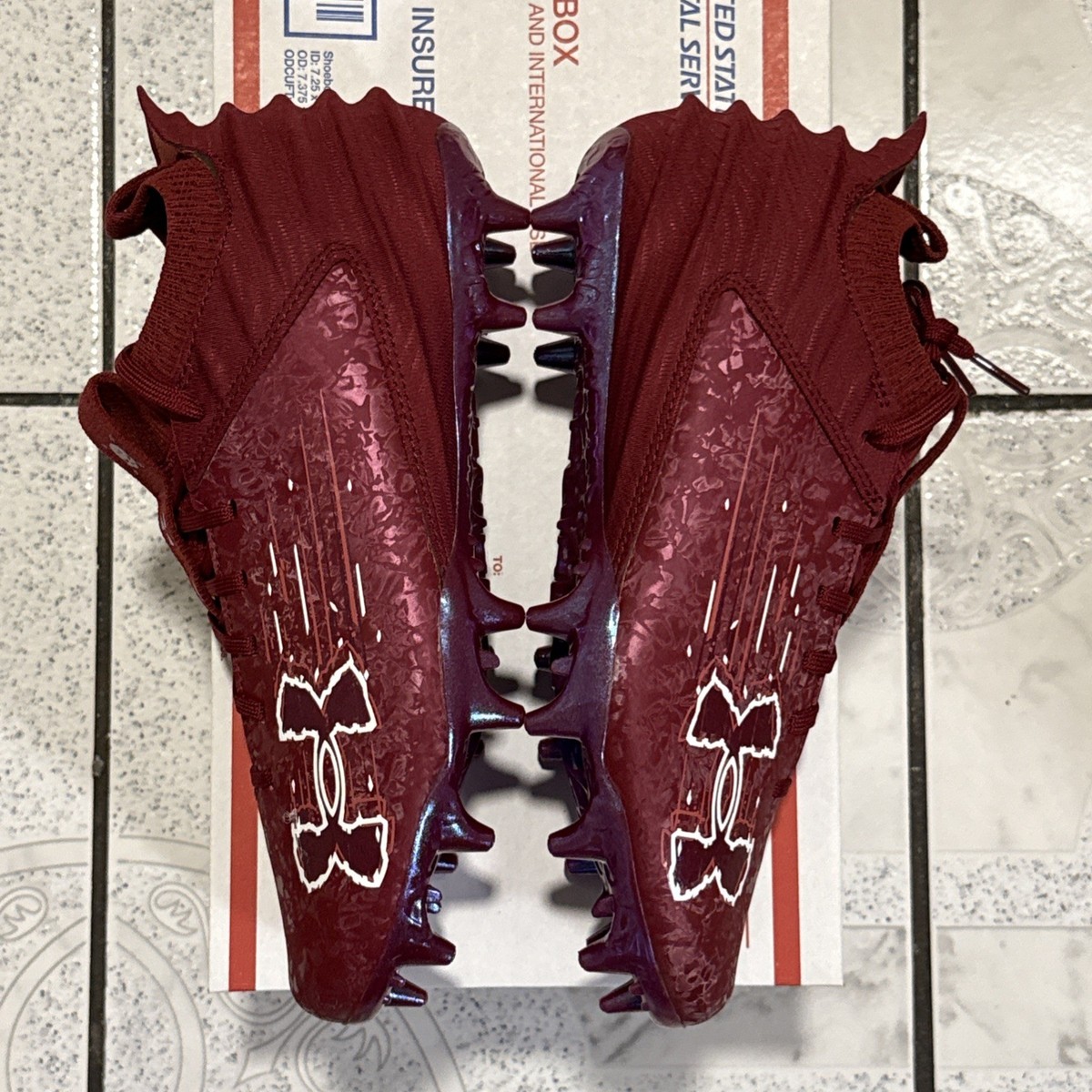New Under Armour Blur 2 MC Football Cleats Maroon Red Men's