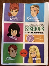 Vintage Barbie Wardrobe Booklet Exclusive Fashions By Mattel 1963 Book