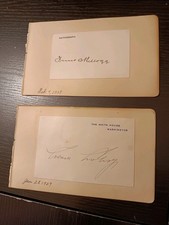 1929 Calvin Coolidge President, Frank B Kellogg Sec of State Signed Autographs